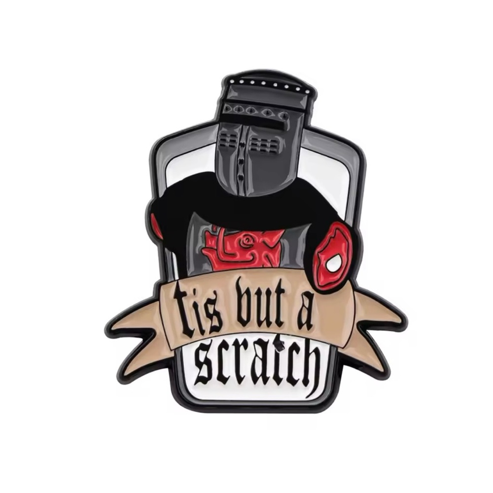 Monty Python and The Holy Grail Black Knight Enamel Pin - Black and Red